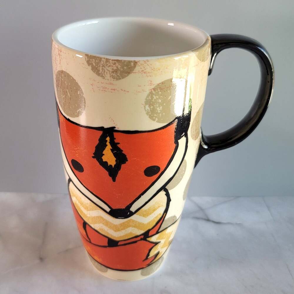 Cypress Home Red Fox Tall Coffee Mug SOMETHING WONDERFUL IS ABOUT TO HAPPEN
